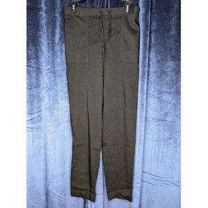 Theory Linen Blend Altrino Crunch Wash Ankle Length Pants Size S